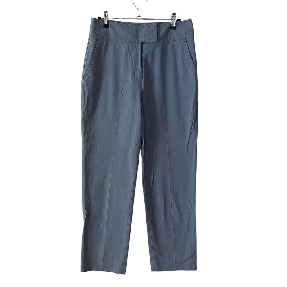 Rebecca Taylor Womens 6 Dress Pants Stretch Cotton Suit Tailored Blue High Rise